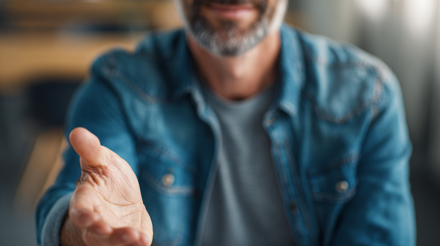 Person nach Jobverlust im Coaching, hoffnungsvolle Stimmung, Coach gibt Orientierung, Symbol für Neuanfang und neue Chancen
