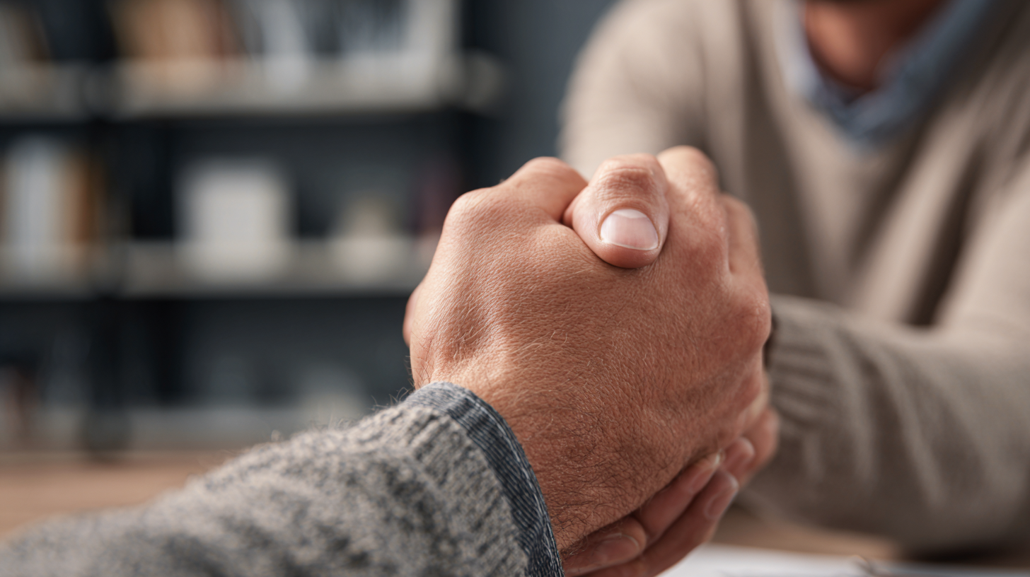 Person nach Jobverlust im Coaching, hoffnungsvolle Stimmung, Coach gibt Orientierung, Symbol für Neuanfang und neue Chancen