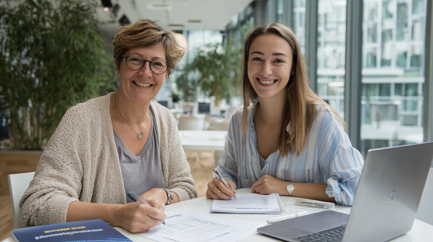 Berater unterstützt Teilnehmer bei der Beantragung eines Bildungsgutscheins für eine geförderte Weiterbildung in München.